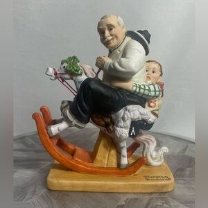 Norman Rockwell 1980 Danbury Mint Gramps at the Reins Figurine Japan